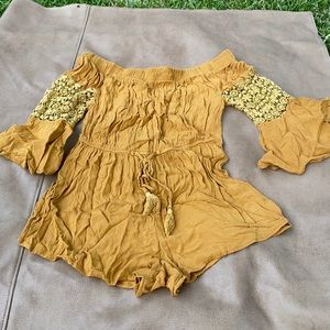 Off the Shoulder Boho Romper